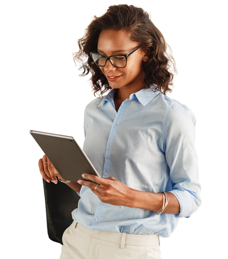 We do tax girl looking at the ipad