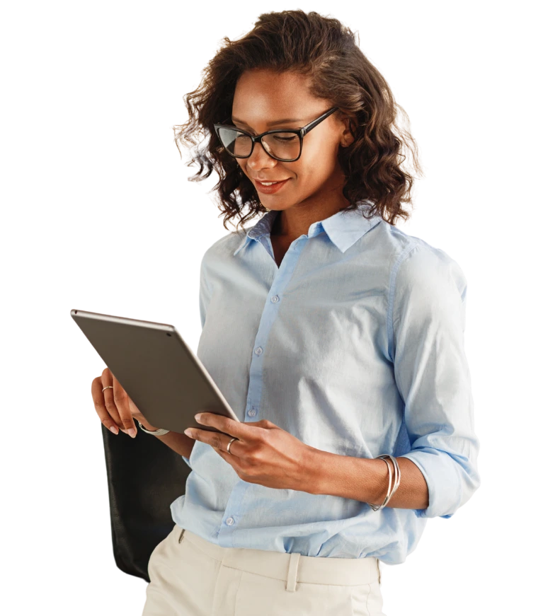 We do tax girl looking at the ipad